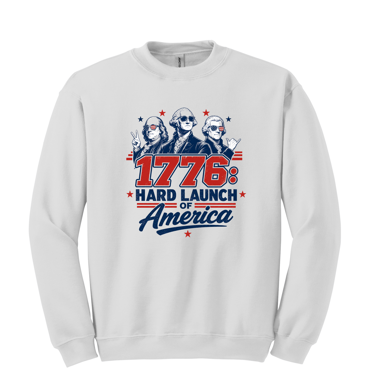 1776 Hard Launch of America Patriotic T-Shirt, Founding Fathers Graphic Tee