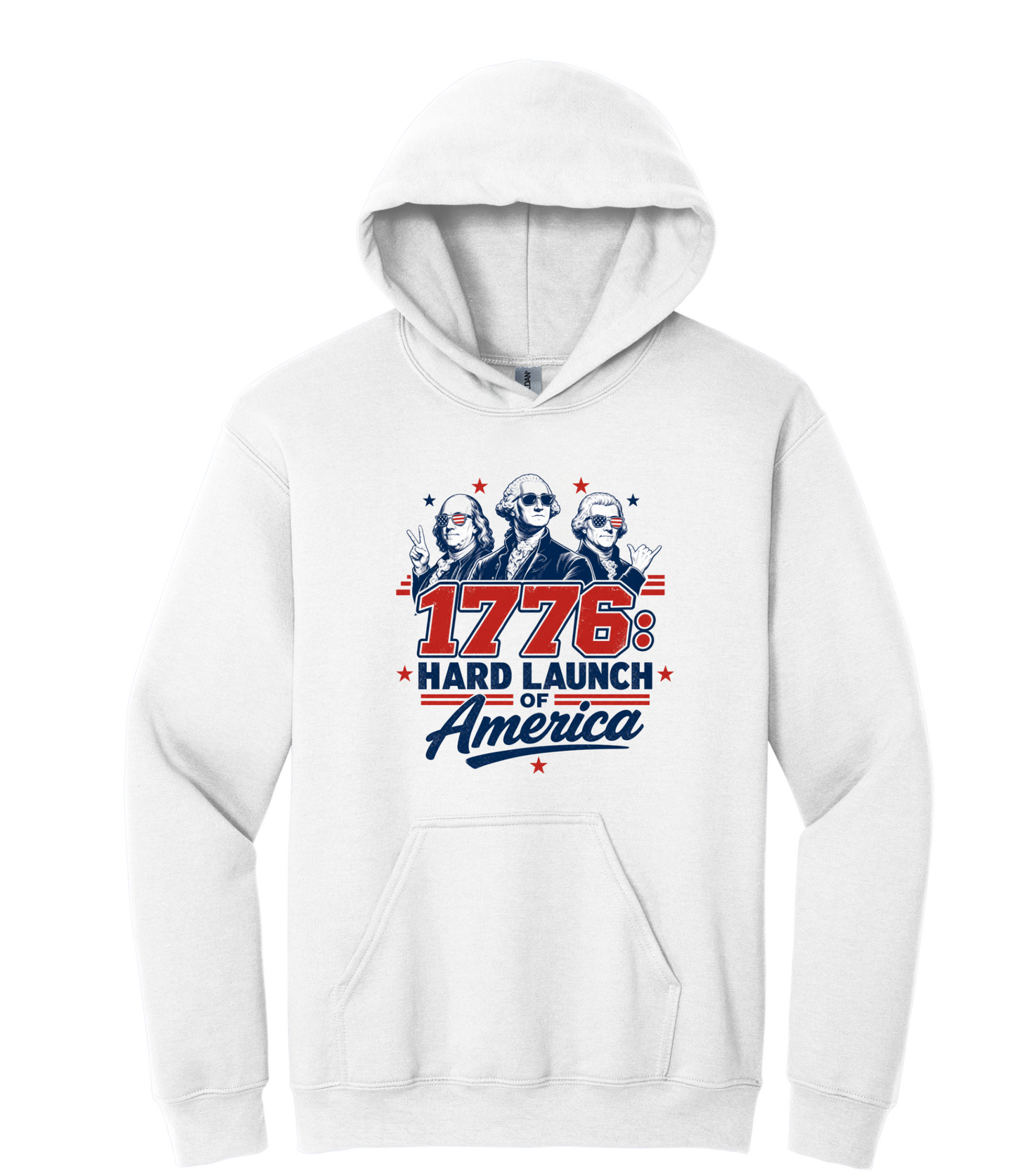 1776 Hard Launch of America Patriotic T-Shirt, Founding Fathers Graphic Tee
