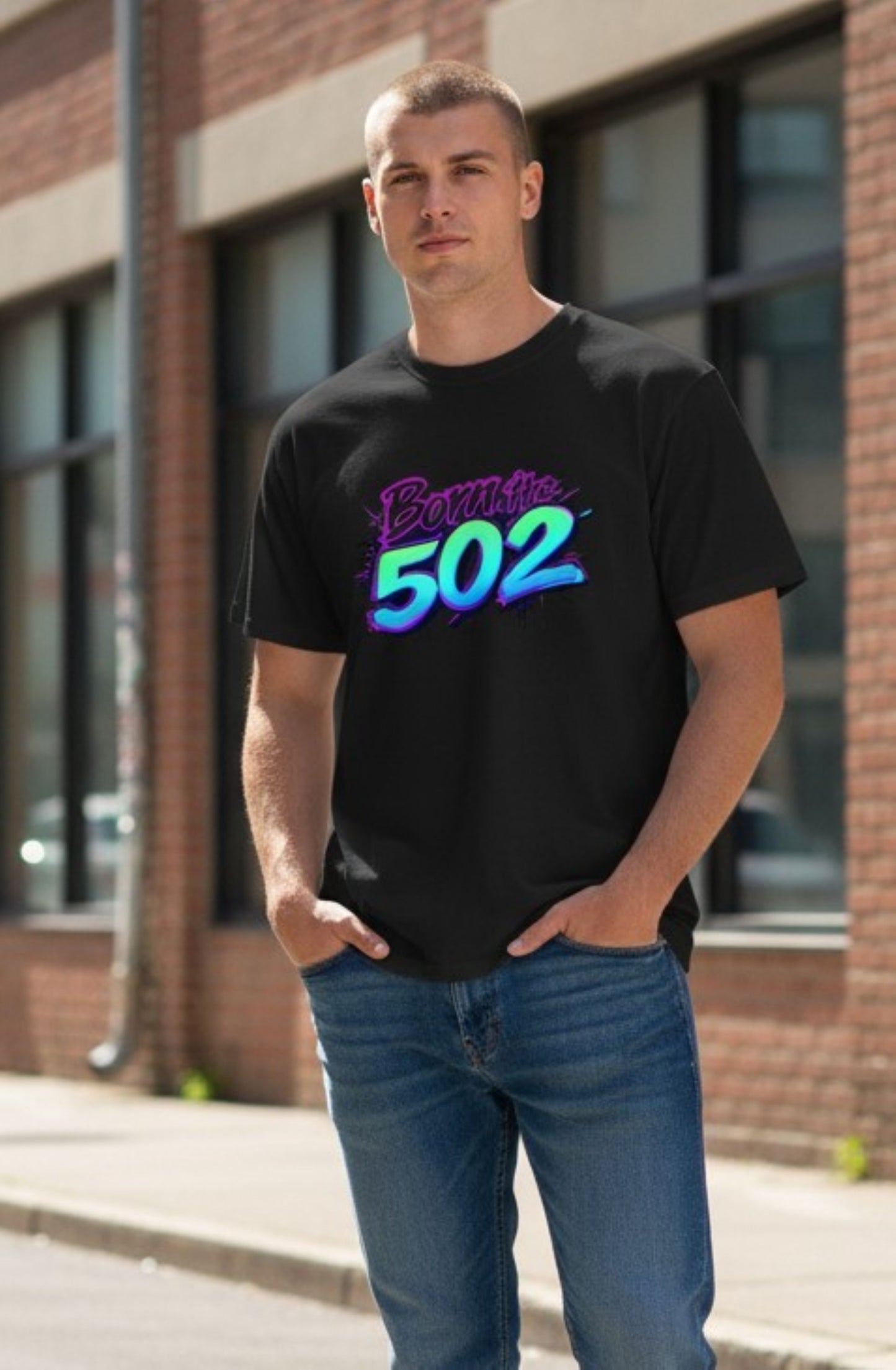 Born in the 502 Louisville, Kentucky Pride Shirt, Unisex Cotton Blend Graphic Tee