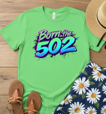 Born in the 502 Louisville, Kentucky Pride Shirt, Unisex Cotton Blend Graphic Tee