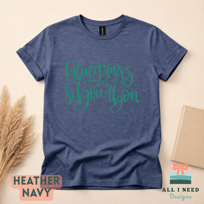 Kentucky Music and Whiskey Tee, Unisex Fit, Bourbon Trail Outfit, Bluegrass Fan Clothing