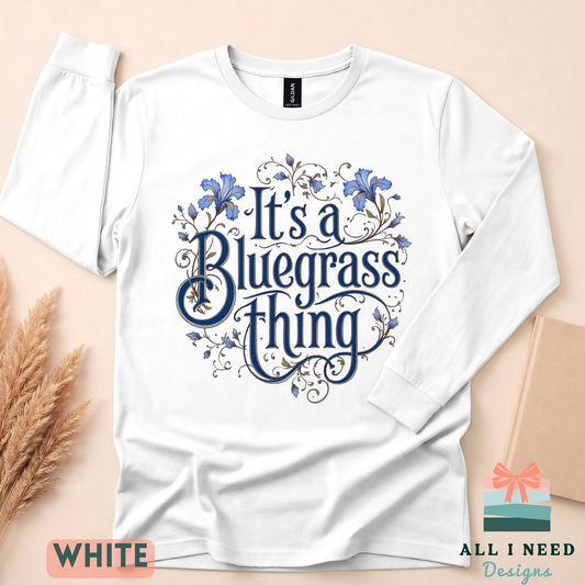 Southern Roots Floral Graphic Tee, Bluegrass Fan Apparel, Kentucky Keepsake, Inclusive Size Shirt
