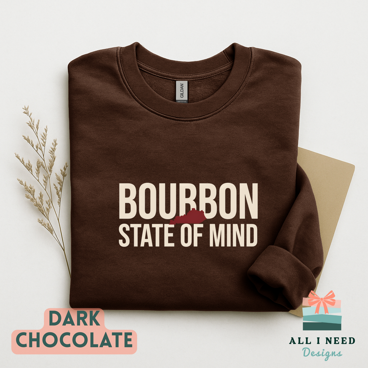 Kentucky Whiskey Fan Sweatshirt, Bourbon Lover Gift, Cozy Pullover, State Silhouette