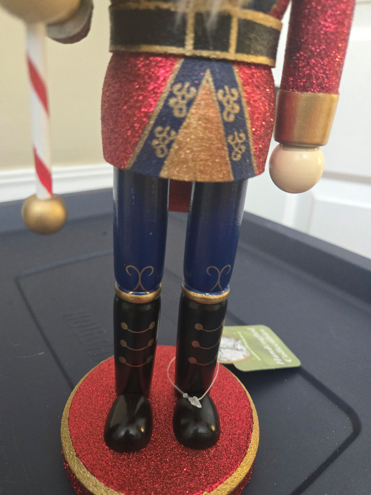 Christmas Carousel Nutcracker Statue, Wooden Figure, 14 Inch, Holiday Mantel Accent