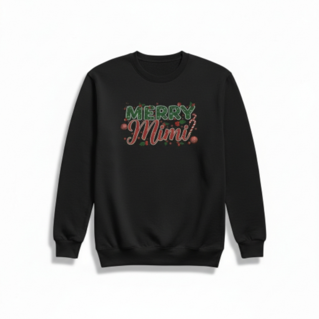 Merry Mimi Christmas Sweatshirt, Holiday Grandma Gift