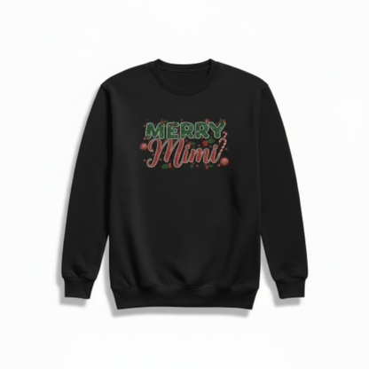 Merry Mimi Christmas Sweatshirt, Holiday Grandma Gift