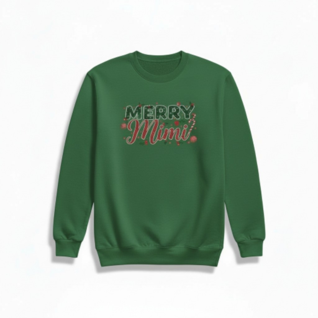 Merry Mimi Christmas Sweatshirt, Holiday Grandma Gift