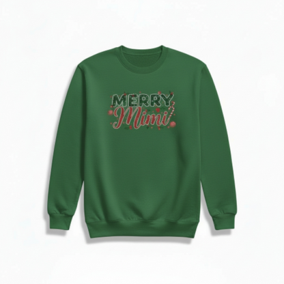 Merry Mimi Christmas Sweatshirt, Holiday Grandma Gift