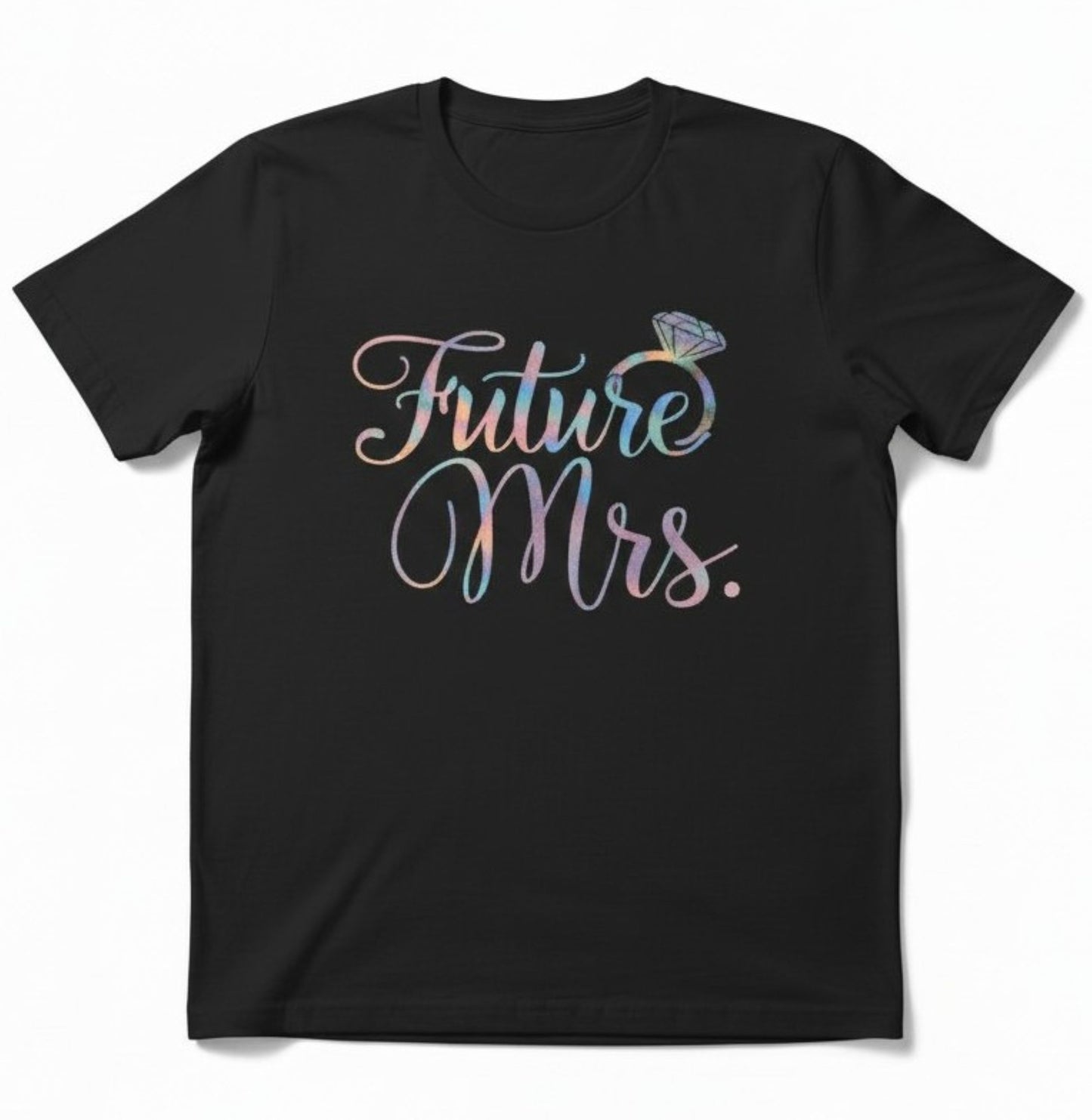 Future Mrs. Glitter or Foil T-Shirt, Bridal Shower Bachelorette Party Top