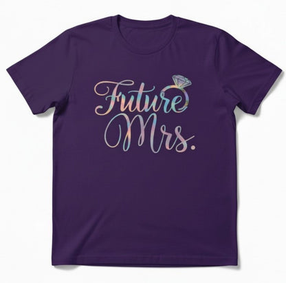 Future Mrs. Glitter or Foil T-Shirt, Bridal Shower Bachelorette Party Top