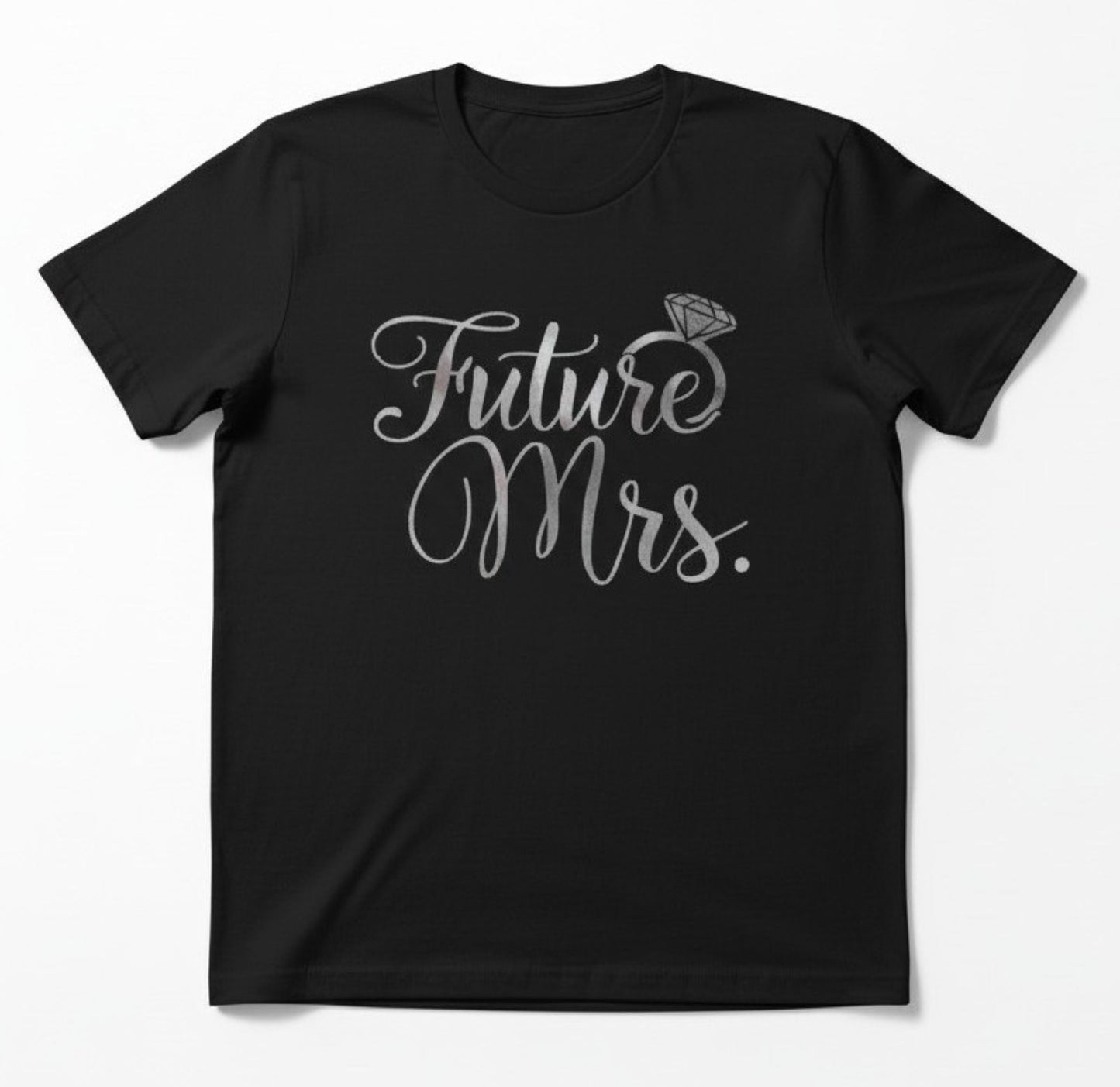 Future Mrs. Glitter or Foil T-Shirt, Bridal Shower Bachelorette Party Top