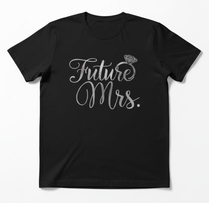 Future Mrs. Glitter or Foil T-Shirt, Bridal Shower Bachelorette Party Top