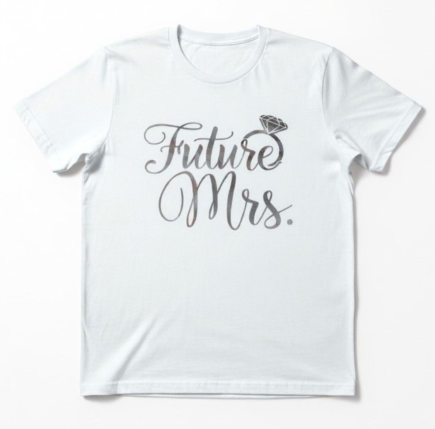 Future Mrs. Glitter or Foil T-Shirt, Bridal Shower Bachelorette Party Top