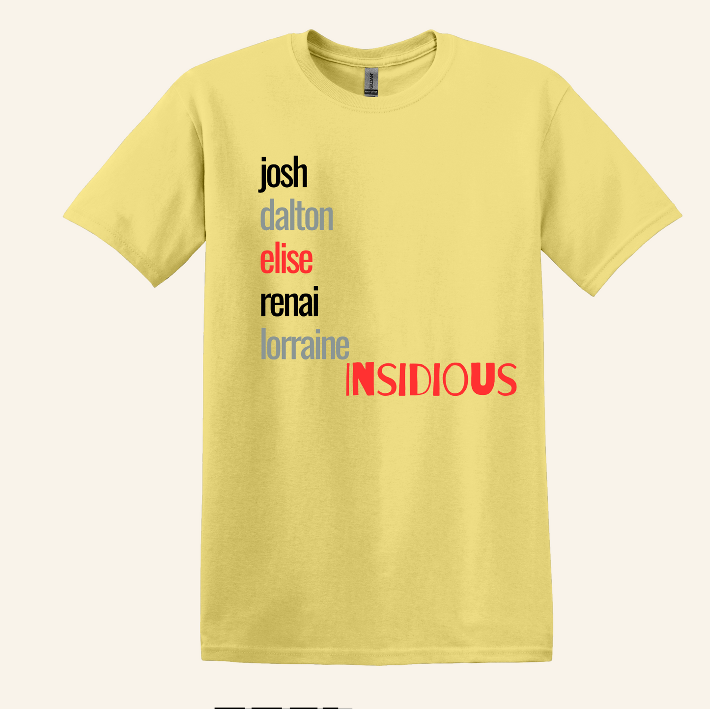 Insidious Character Names Horror Fan Tee, Unisex Binge Watching Shirt