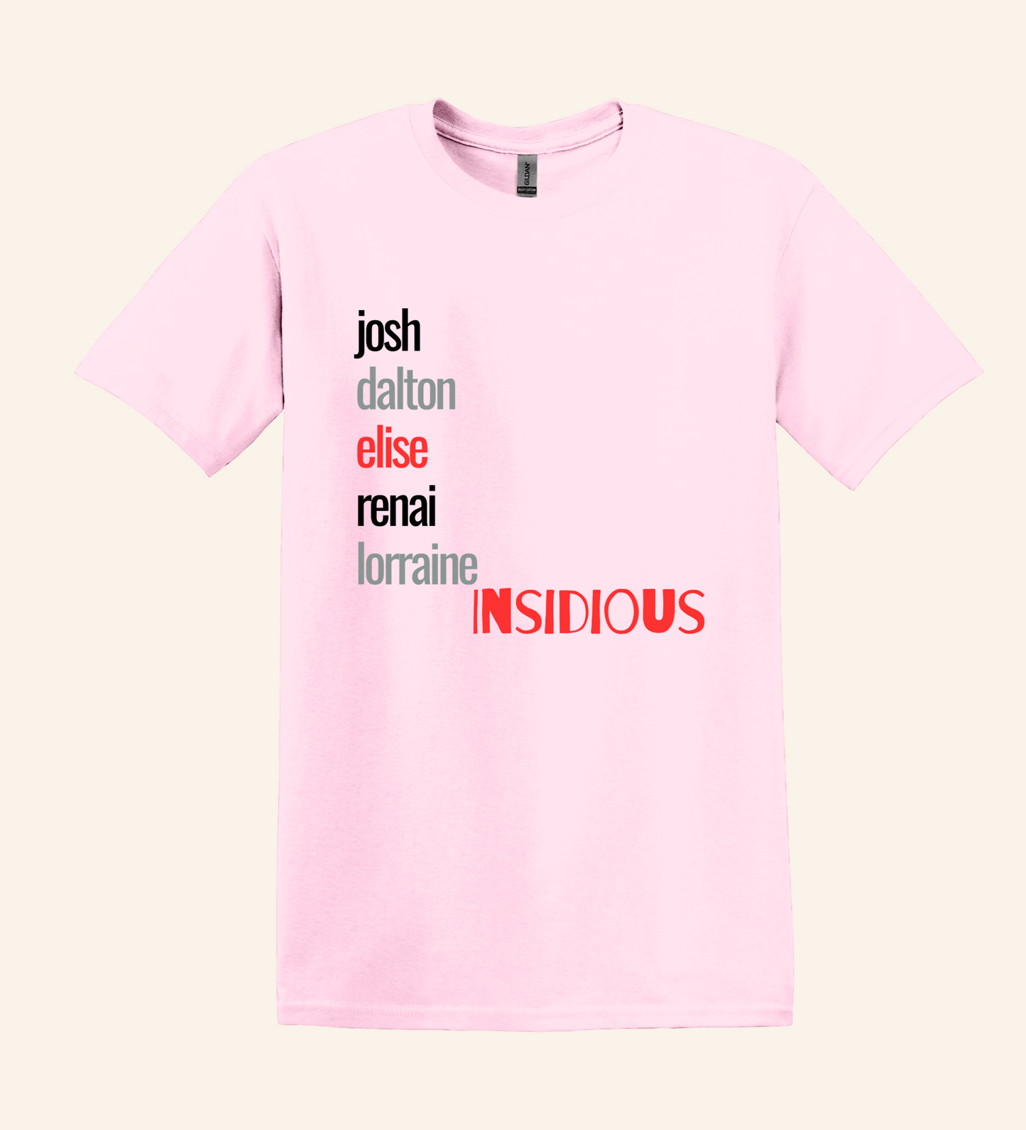 Insidious Character Names Horror Fan Tee, Unisex Binge Watching Shirt