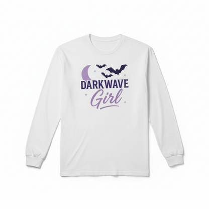 Darkwave Girl T-Shirt | White Long Sleeve or Short Sleeve | Goth Music Shirt