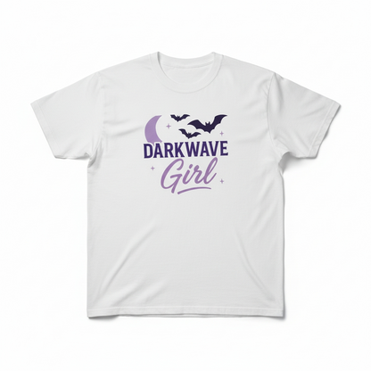 Darkwave Girl T-Shirt | White Long Sleeve or Short Sleeve | Goth Music Shirt