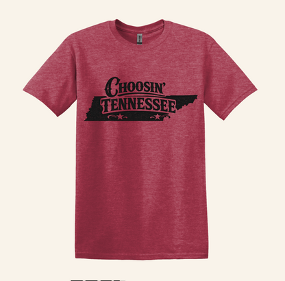 Choosin' Tennessee State Pride T-Shirt, Vintage Western Graphic Tee
