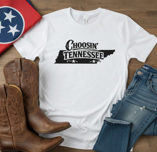 Choosin' Tennessee State Pride T-Shirt, Vintage Western Graphic Tee