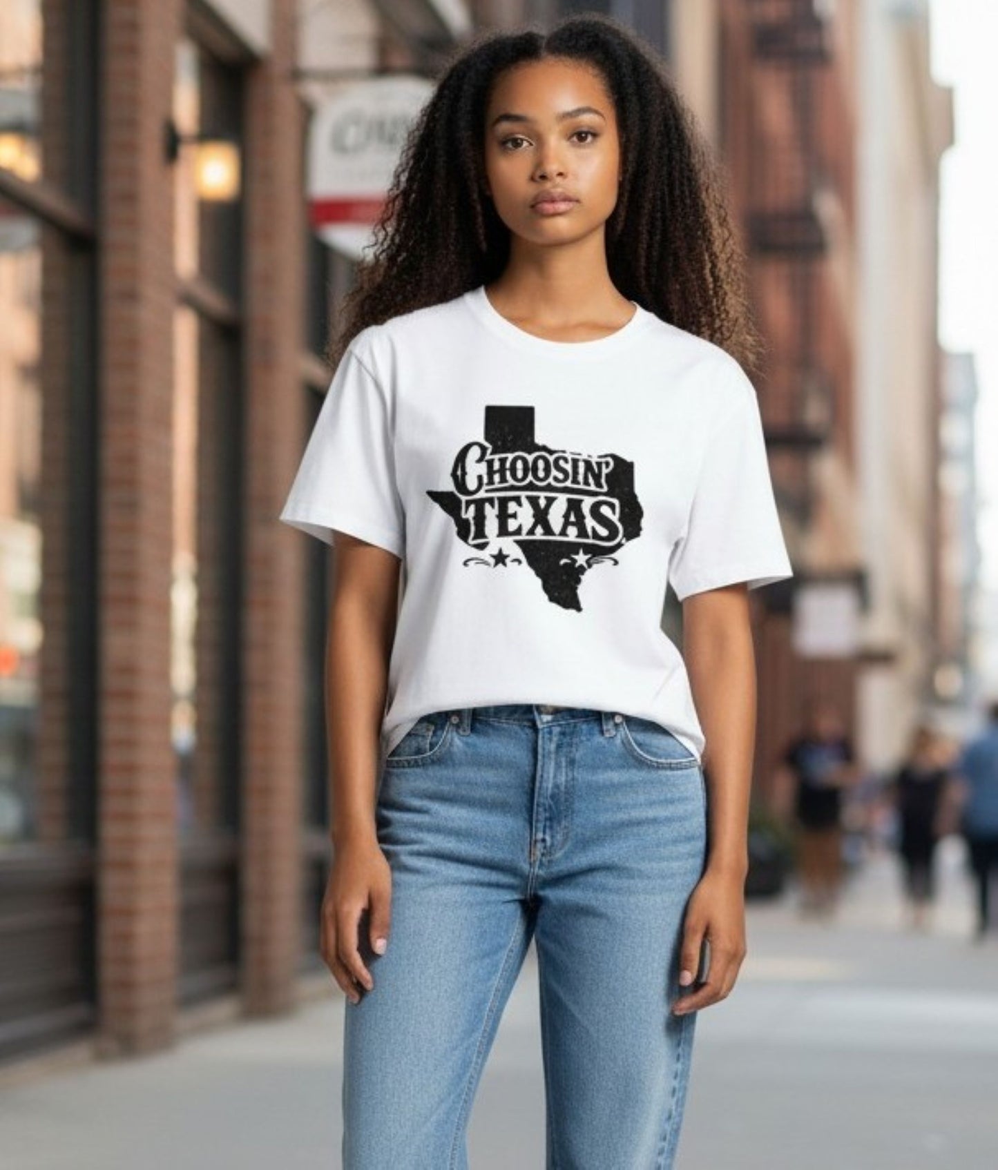 Choosin Texas Graphic Tee, Western Country Music Shirt, Soft Cotton Blend