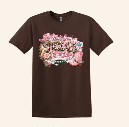 Texas Graphic Tee, Pink Cowboy Boots, Country Concert Shirt, Western Cowgirl Style