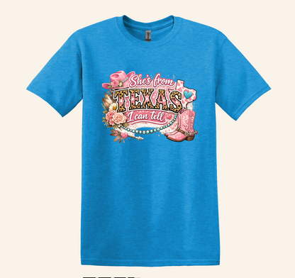 Texas Graphic Tee, Pink Cowboy Boots, Country Concert Shirt, Western Cowgirl Style