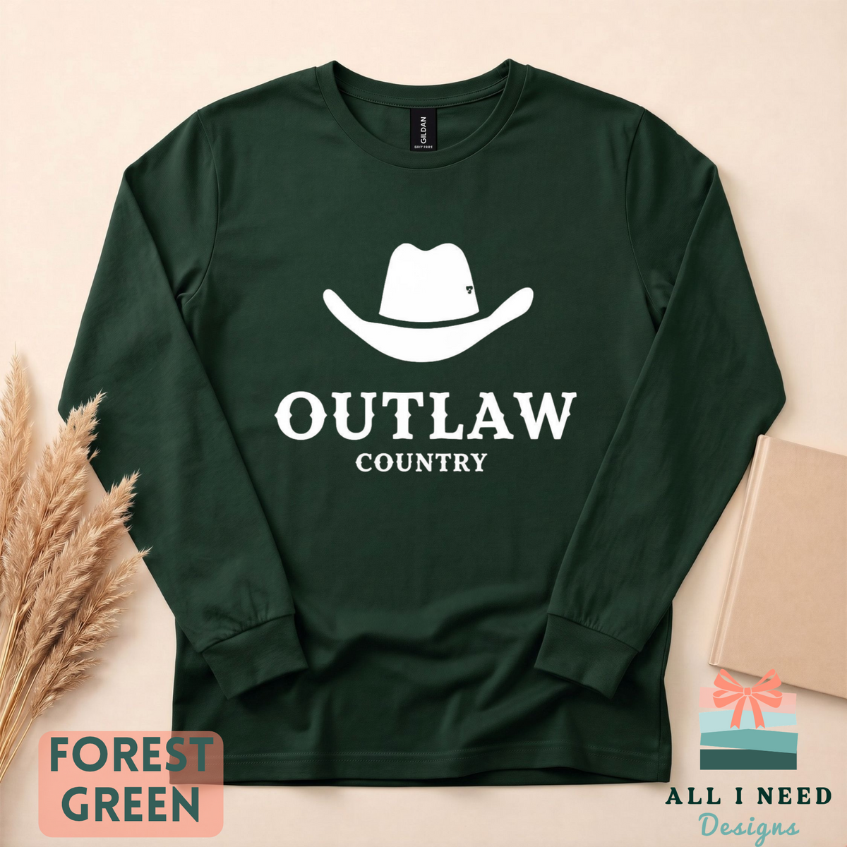 Outlaw Country Cowboy Hat Graphic Tee, Retro 70s Western Shirt