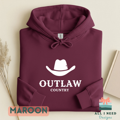 Outlaw Country Cowboy Hat Graphic Tee, Retro 70s Western Shirt