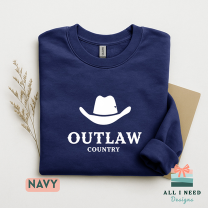 Outlaw Country Cowboy Hat Graphic Tee, Retro 70s Western Shirt