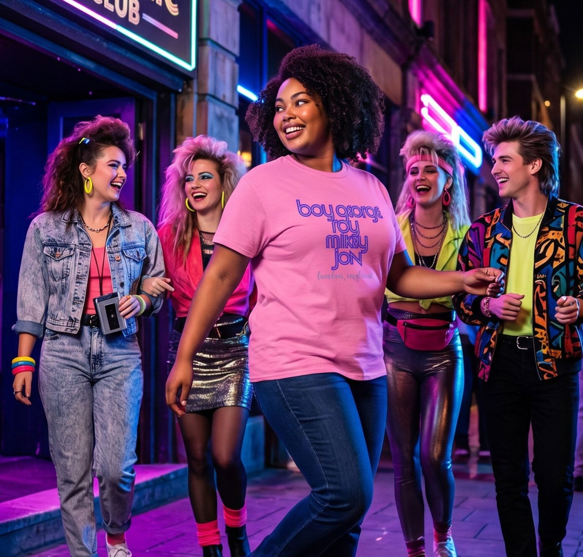 Culture Club Band Names Tee, Boy George Retro Neon Shirt, London New Wave Music