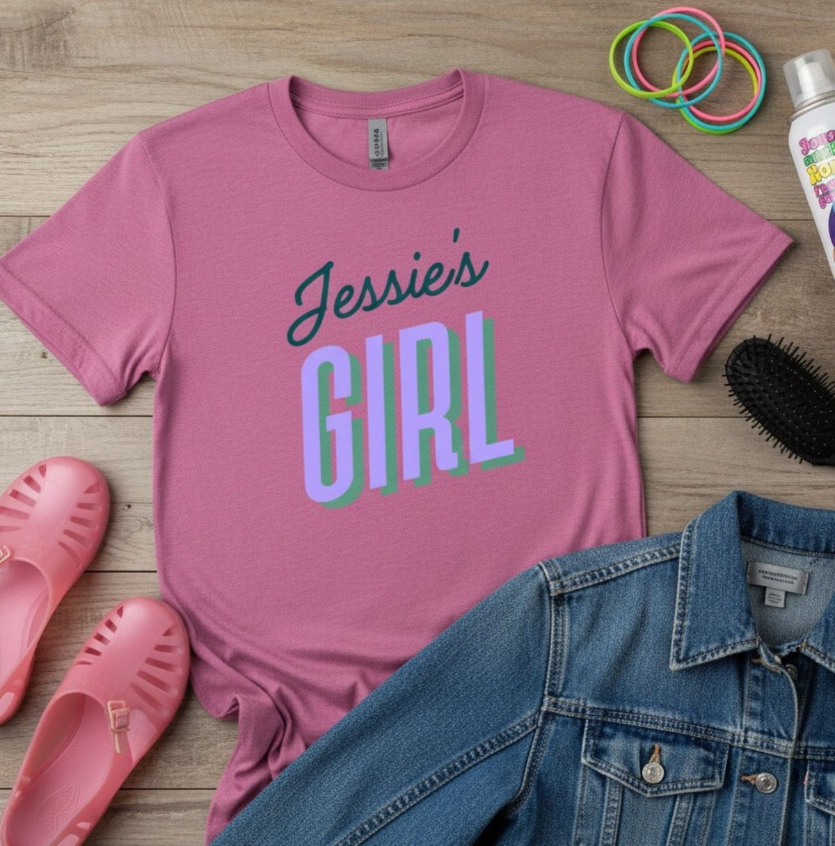 Jessie's Girl Retro Lyric Shirt, 80s Pastel Concert Tee, Sweatshirt, Hoodie
