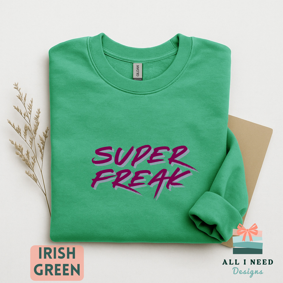 Super Freak 80s Retro Lyric Tee, Bold Neon Script Unisex Shirt