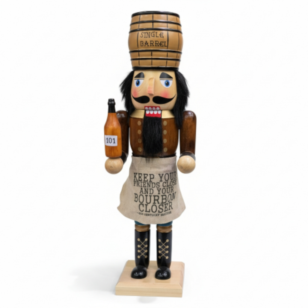 14” Bourbon Nutcracker – Single Barrel, Kentucky Bourbon Decor