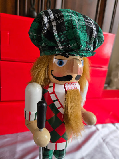 Golf Nutcracker | 14" Plaid Hat & Argyle Outfit