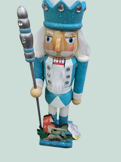 Mermaid King Nutcracker 14 Inch | Coastal Christmas | Nautical Nutcracker | Beach Decor