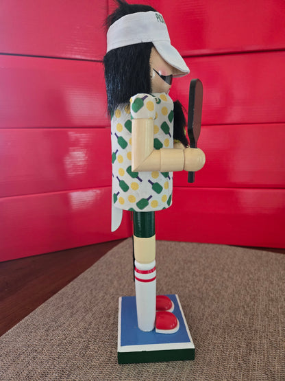 14-Inch Pickleball Nutcracker | Sports Holiday Decor, Paddle, Ball Details
