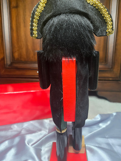 Wooden Swashbuckler/Pirate Nutcracker – Hand-Painted Christmas Decor – Sword & Parrot Nutcracker Figure