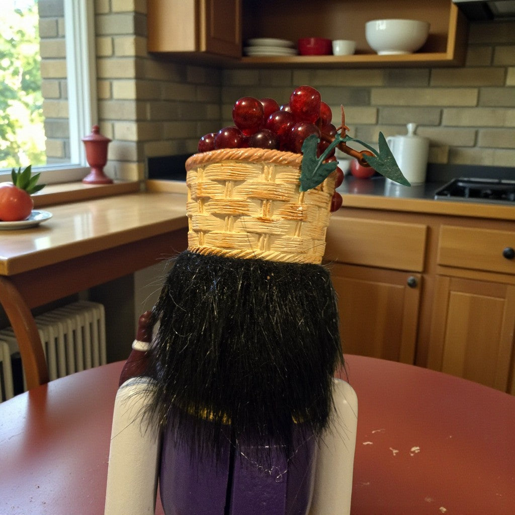 Tuscan Wine Steward 14" Nutcracker, Handcrafted Italian Decor, Wine Lover Gift, Kitchen Decoration