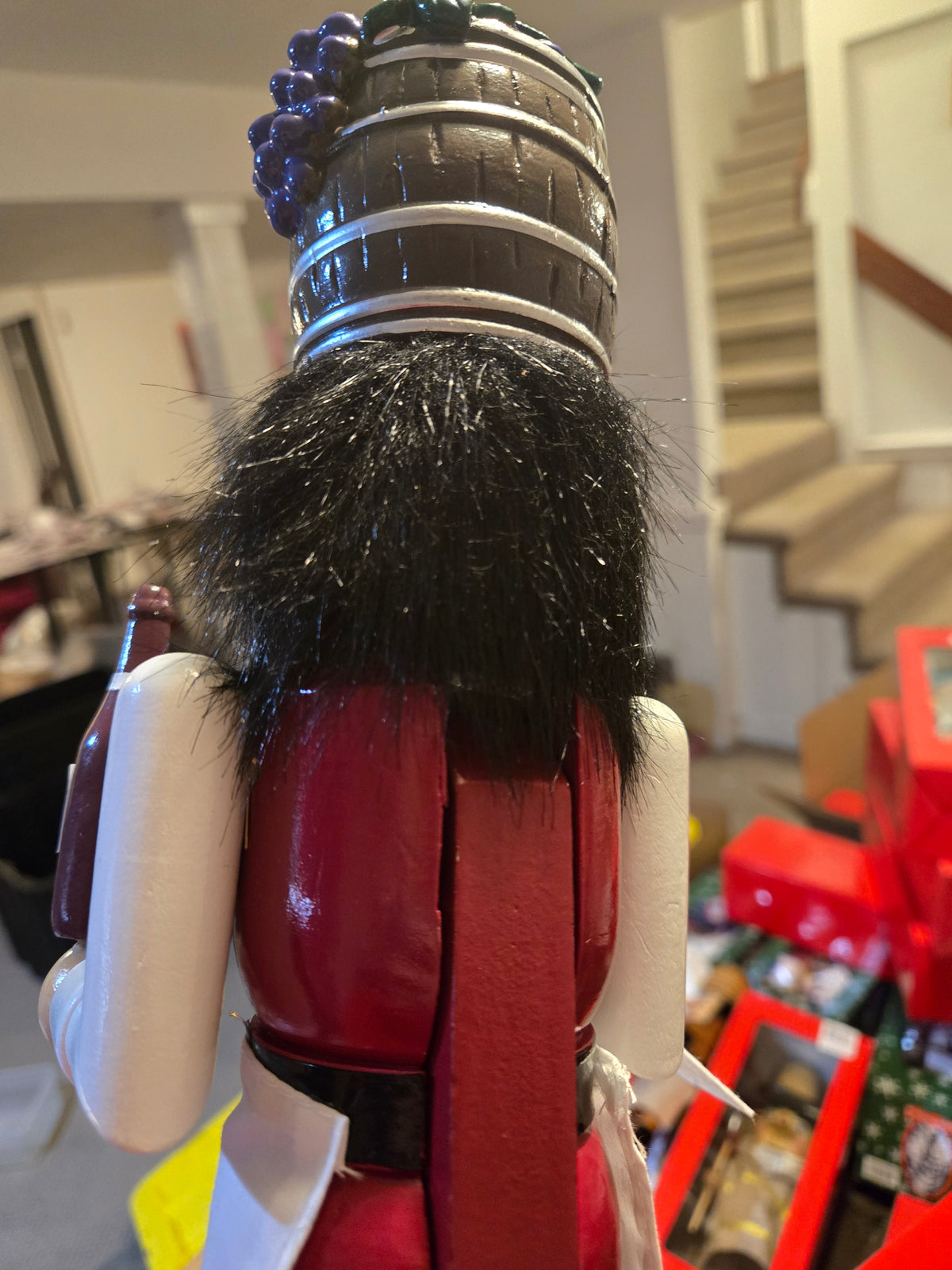 Wine a Little Laugh a Lot Nutcracker, Bar Cart Decoration, Wooden Figure, Vineyard Lover Gift