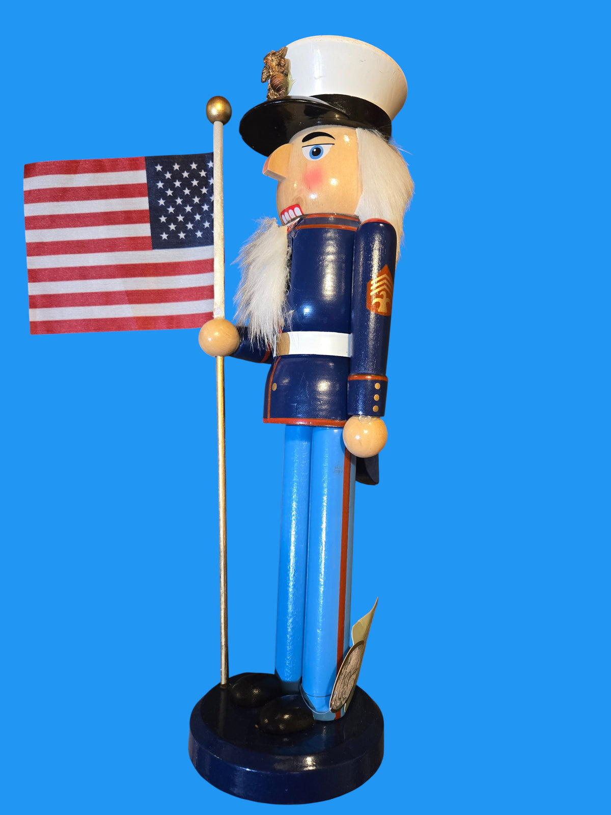 14" Marine Nutcracker | U.S. Marine Corps Wooden Soldier | Patriotic Military Decor
