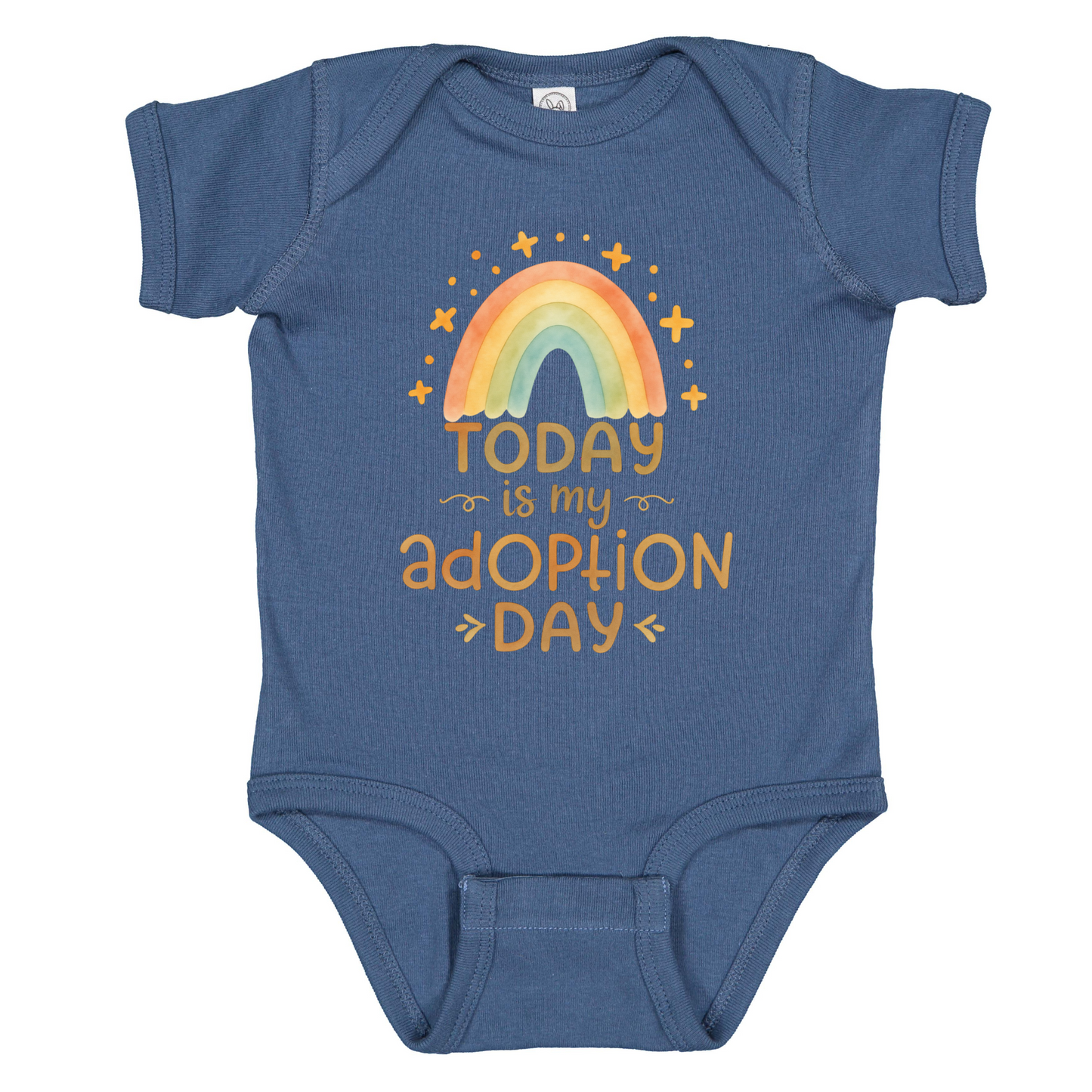 Rainbow Adoption Day Baby Bodysuit, Soft Cotton Celebration Outfit, Keepsake Newborn Clothes