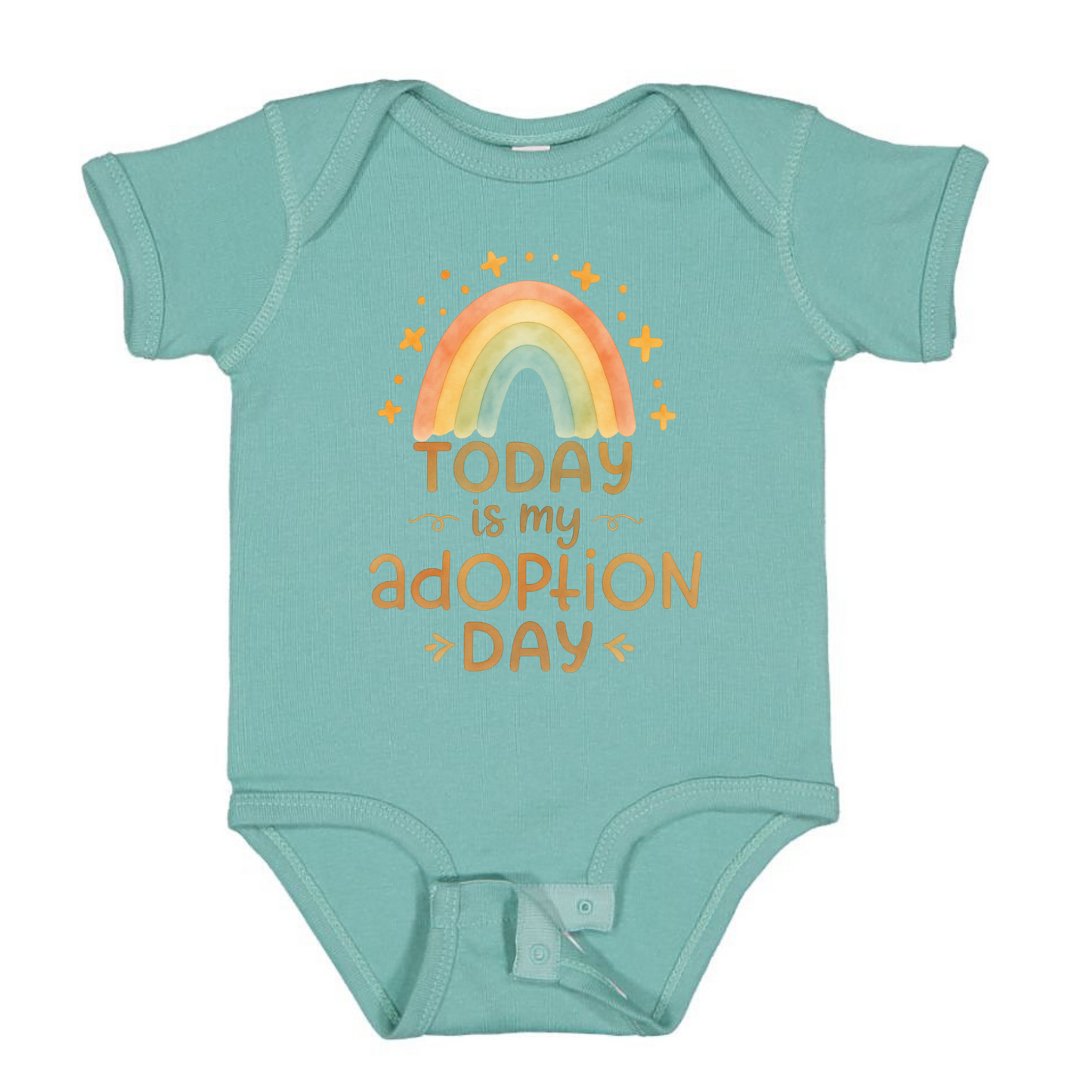 Rainbow Adoption Day Baby Bodysuit, Soft Cotton Celebration Outfit, Keepsake Newborn Clothes