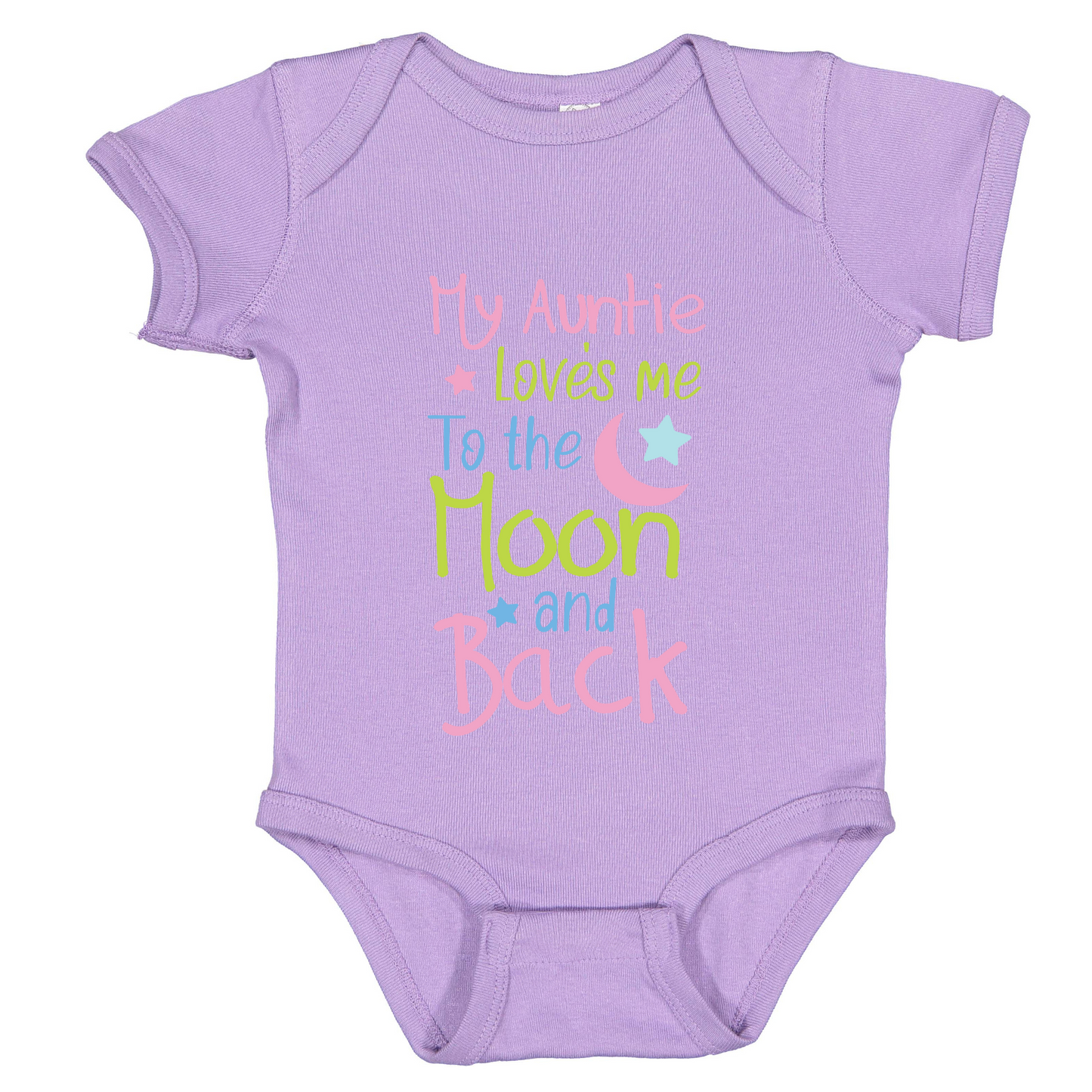 Baby Bodysuit "My Auntie Loves Me To The Moon and Back", Unisex Infant Clothes