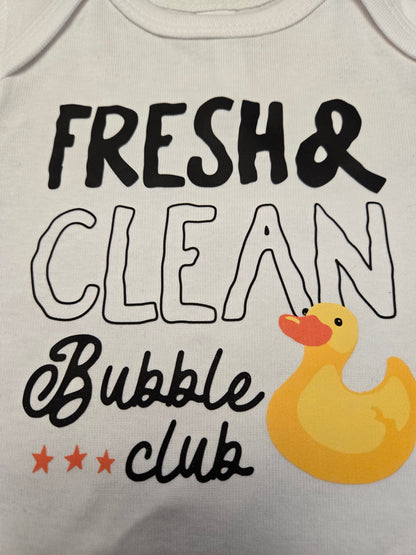 Fresh & Clean Bubble Club Baby Bodysuit – Rabbit Skins® Onesie Newborn 6M 12M 18M – Multiple Colors