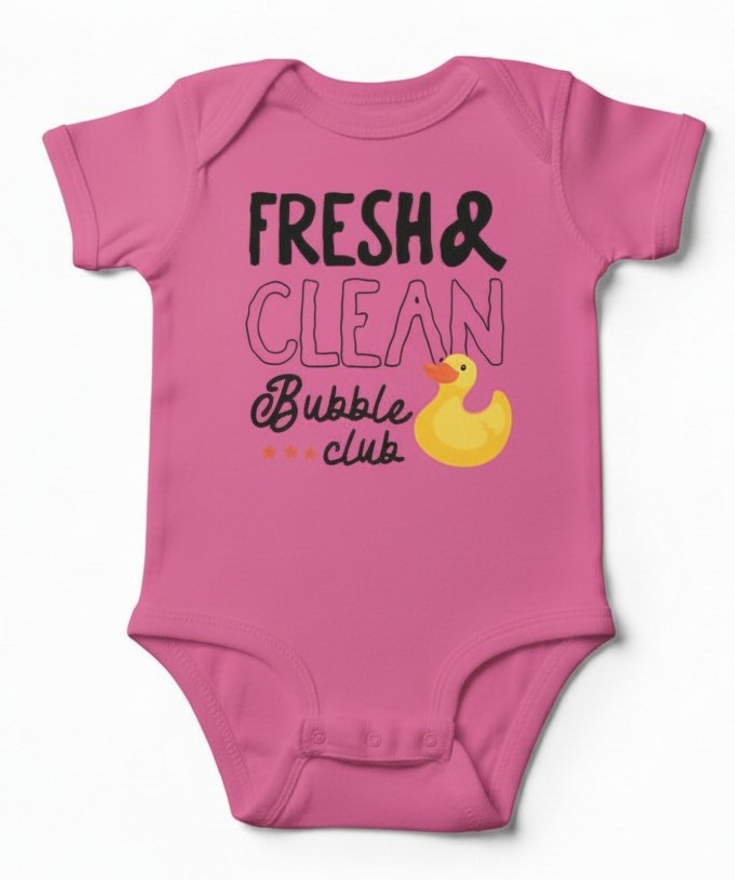 Fresh & Clean Bubble Club Baby Bodysuit – Rabbit Skins® Onesie Newborn 6M 12M 18M – Multiple Colors