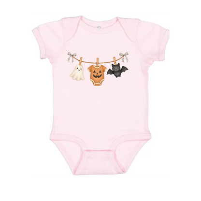 Baby Halloween Bodysuit, Ghost Pumpkin Bat Cotton Onesie, First Fall Photo Prop