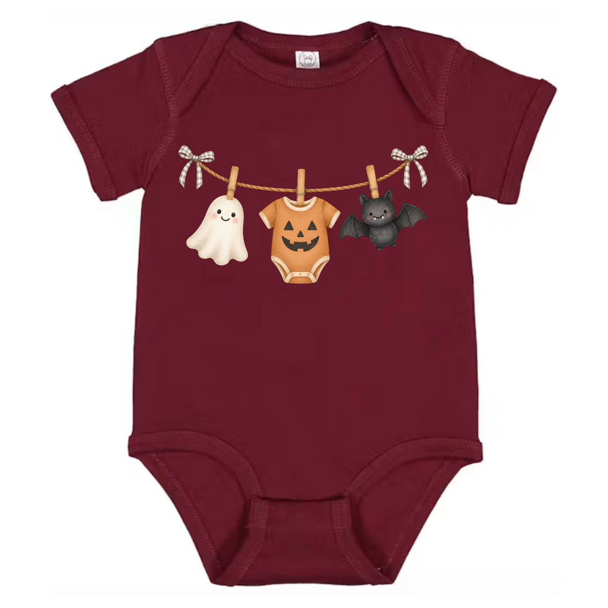 Baby Halloween Bodysuit, Ghost Pumpkin Bat Cotton Onesie, First Fall Photo Prop