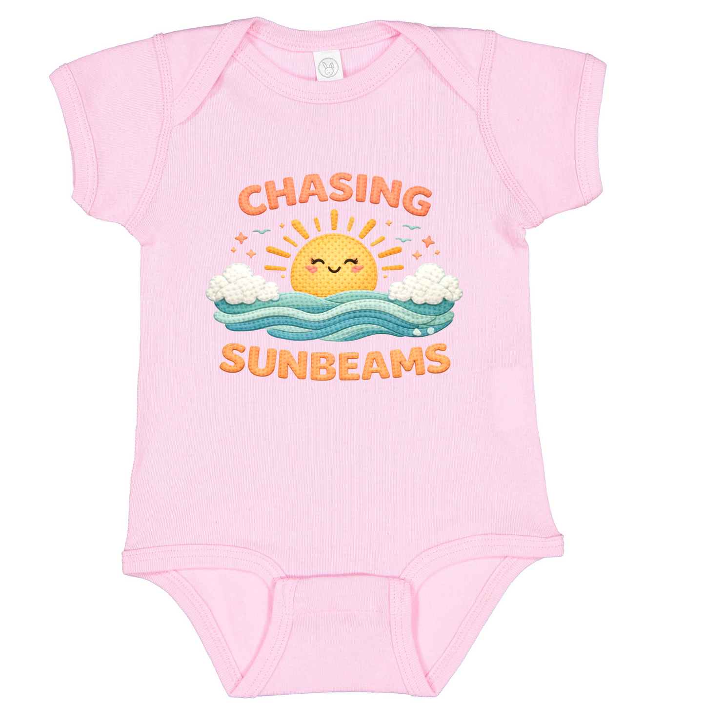 Chasing Sunbeams Baby Onesie, Soft Cotton Summer Beach Outfit, Rabbit Skins Bodysuit