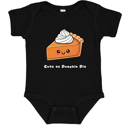 First Thanksgiving Pumpkin Pie Onesie, Baby Holiday Outfit (Sizes Newborn-18M)