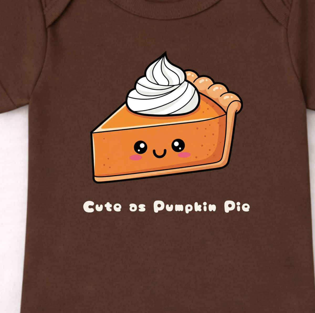 First Thanksgiving Pumpkin Pie Onesie, Baby Holiday Outfit (Sizes Newborn-18M)